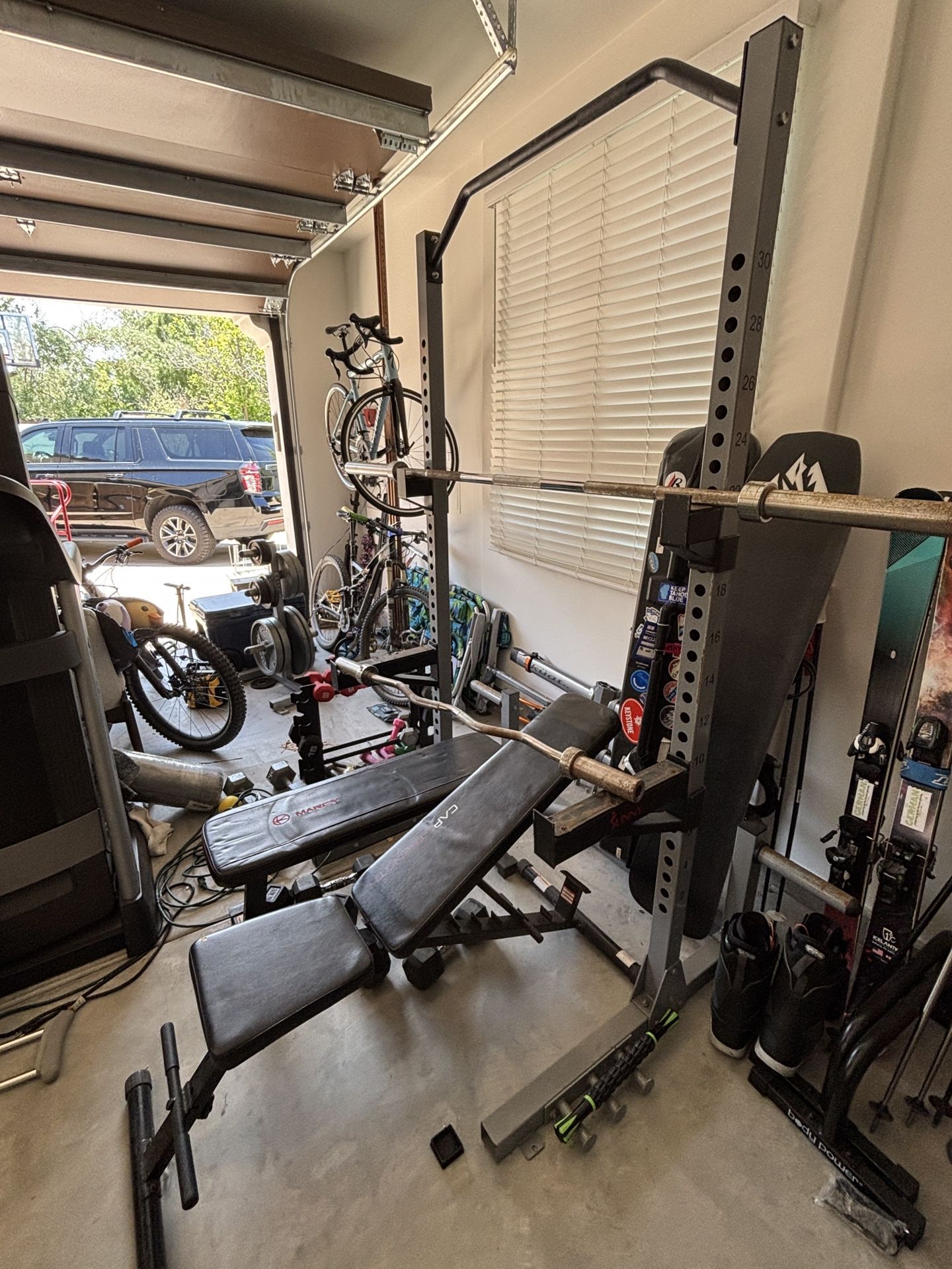 Weightlifting Equipment, Rack, and Weights