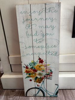 16x6” Rustic Wood Plank Inspirational Wall Sign