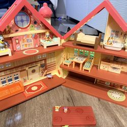  Bluey House Playset for Kids, XL Ultimate Interactive Lights and Sounds Playhouse Toys, Includes Dance Floor,