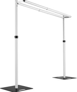 Set of 2，Double Backdrop Stand Heavy Duty, 10x10ft Double Crossbar Pipe and Drape Stand, Adjustable Aluminium Flower Wall Backdrop, Back Drop Stand fo