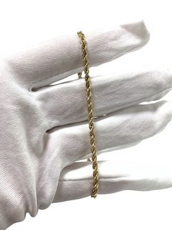 7" gold rope bracelet #33469