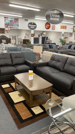 Faux leather sofa loveseat