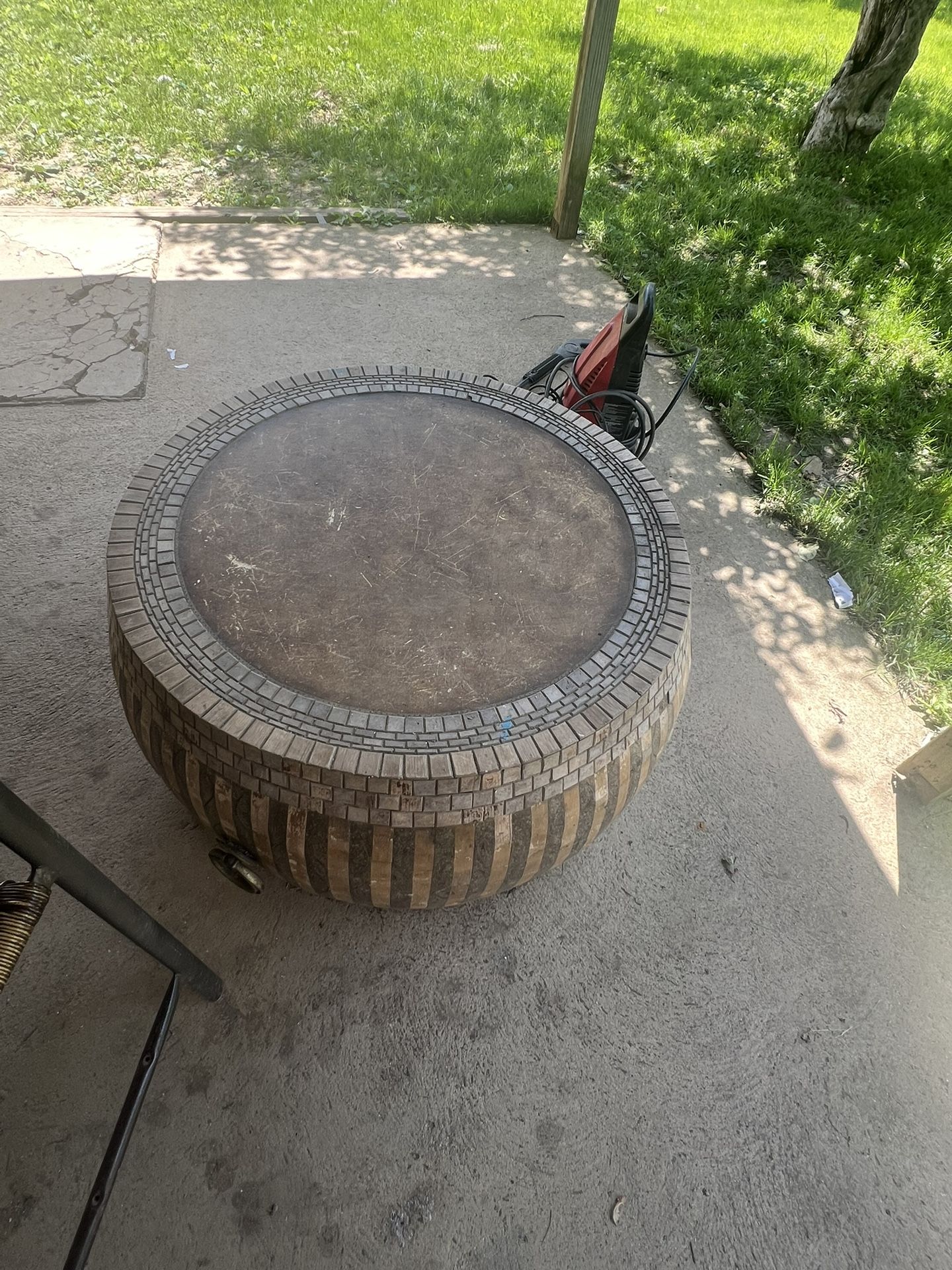 Wheel Barrel Table