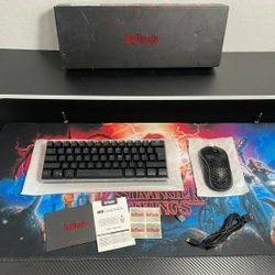 New RedThunder 60% Wireless Gaming Keyboard and Mouse Combo, 2500mAh Rechargeable Battery, Ultra-Compact Small RGB Mechanical Feel Keyboard, Lightweig