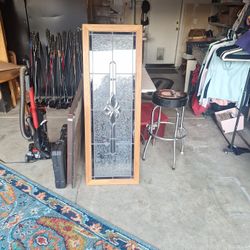 Stained glass window.