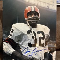 Jim Brown 8x10 Photo Authentic Autograph with LF COA
