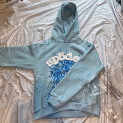 Sp5der Sky Blue Hoodie 