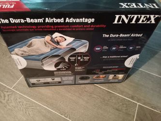 In text full air mattress 15 inches tall brand new still in box bought today