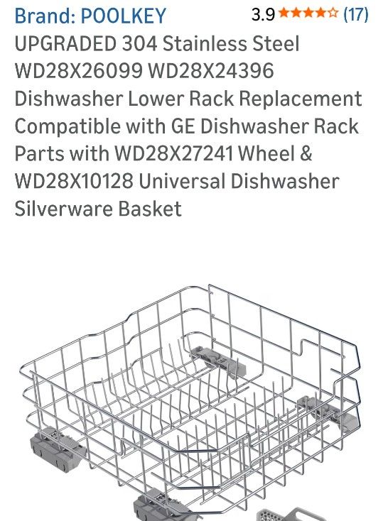 Dishwasher Lower Rack - Stainless Steel Brand: POOLKEY