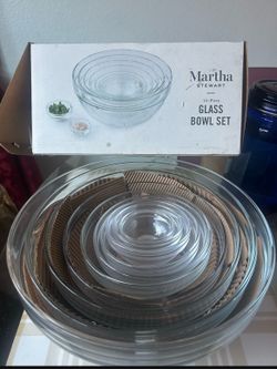 NEW Martha Stewart Set 10 Pzs Glass Bowls. SALE TODAY. $35 🎈