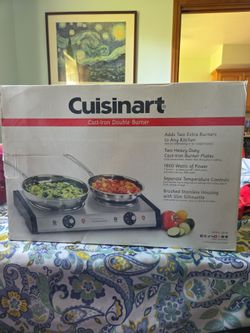 Cuisinart  cast iron double burner.