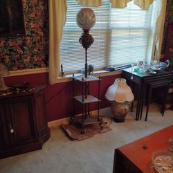 Antique Piano/Parlor Lamp / Beautiful / Very Old