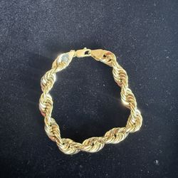 14k Gold Rope Bracelet 