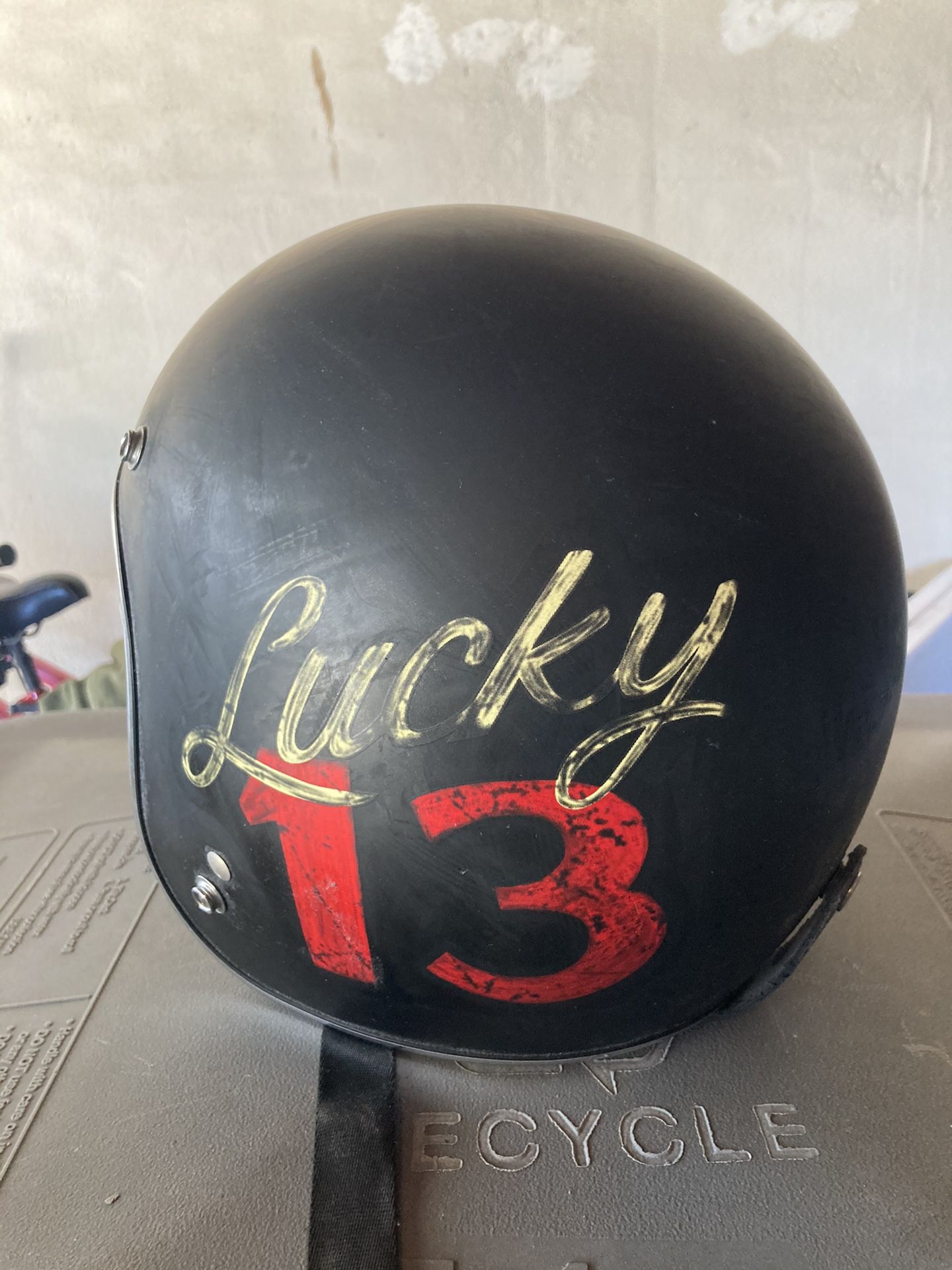 Lucky 13 motorcycle helmet