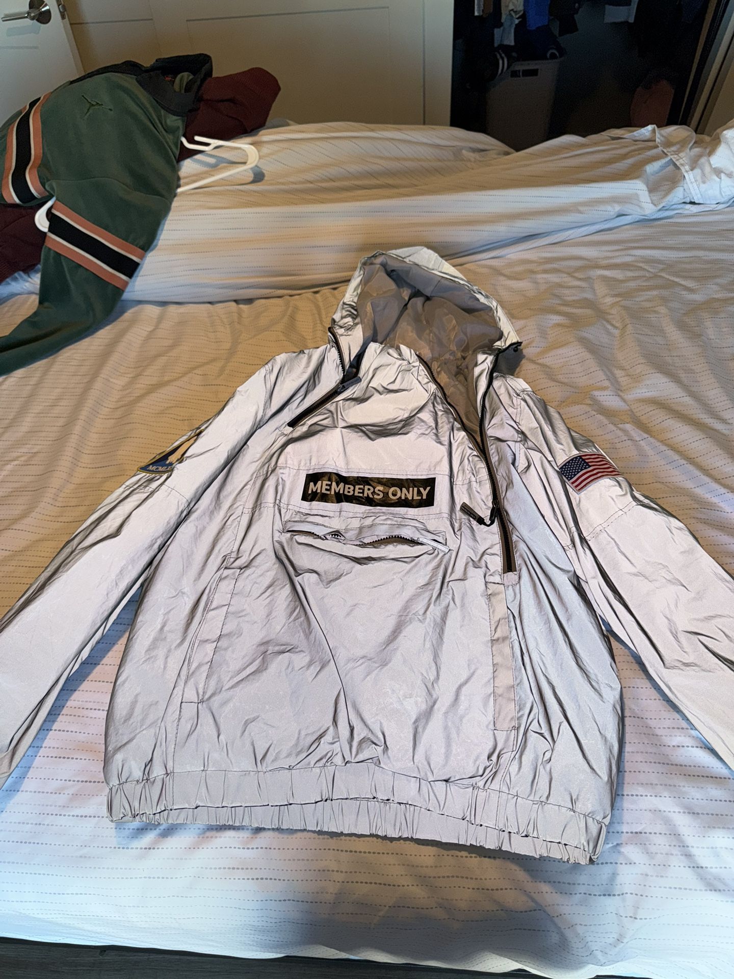 🧥 Members Only Reflective Pullover Windbreaker Jacket