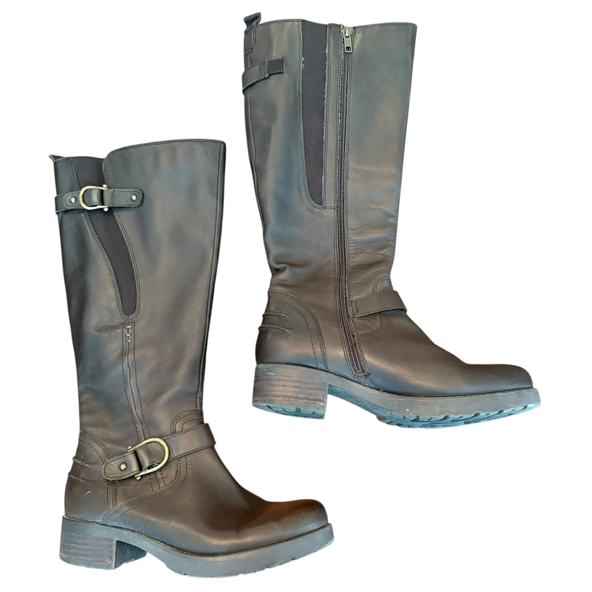 Earth Women’s Tall Brown Leather Boots Sz 9