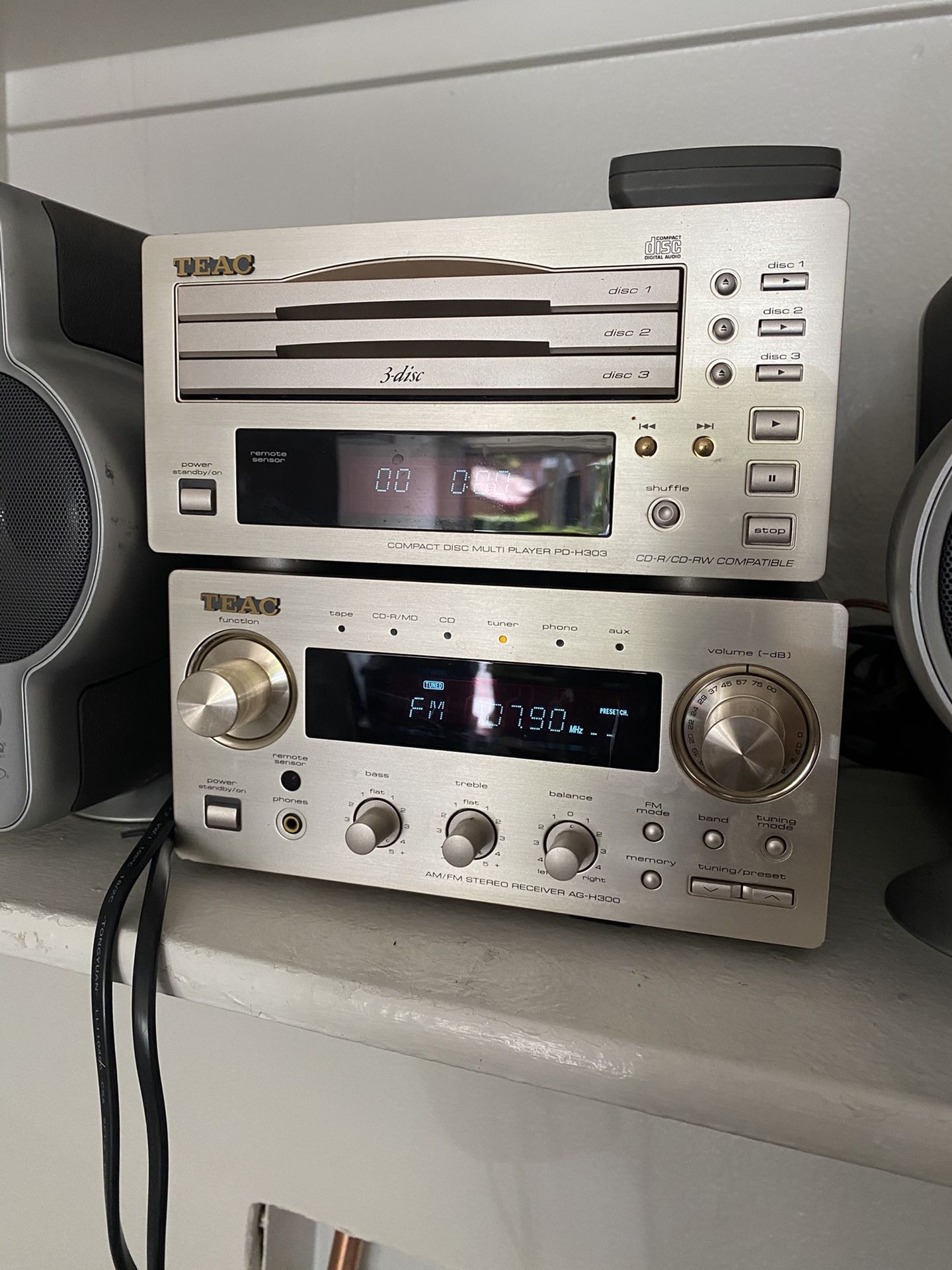 TEAC AG-H300 receiver and 3 CD changer