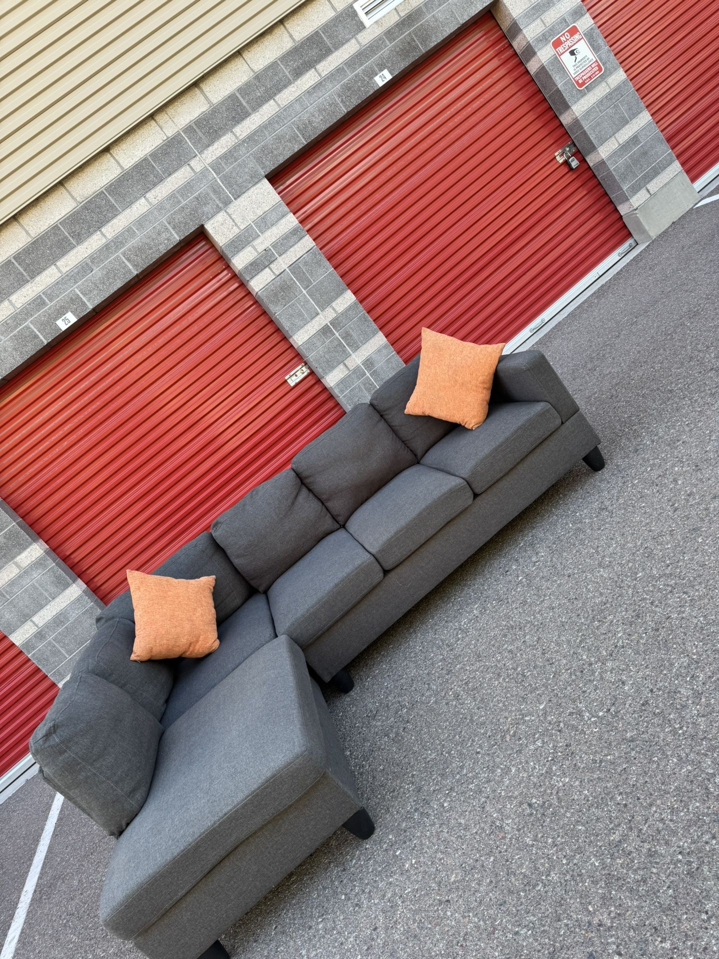 awsome gray sectional couch 