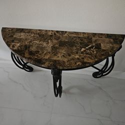 Solid console marbre table
