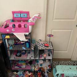 lol Doll House Camper And Barbie Plane
