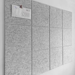 Large Cork Board Alternative - 12 Pack Felt Wall Tiles with Safe Removable Adhesive Tabs, Cork Boards for Walls Cork Board for Office Pin Board Tack B