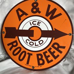A&W Round Sign