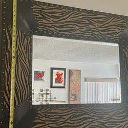 Mirror And 2 Candle Holders 
