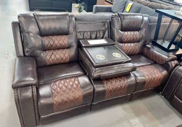 NEW RECLINING SOFA AND LOVESEAT, INCLUDING FREE DELIVERY ORDER HERE PAY UPON ARRIVAL