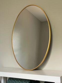 Gold Frame Large Oval Mirror