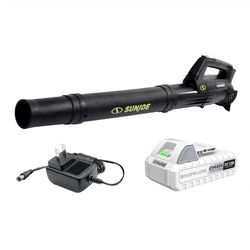 Sun Joe Jet Leaf Blower with Cordless Compact Turbine & Quick Charging, IONMAX 24V, Green - Portable
