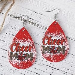 Cheer Mom Teardrop Dangle Earrings