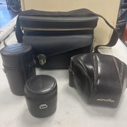 Minolta SRT 101 Film Camera Vintage Carrying Case Full Kit with Accessories