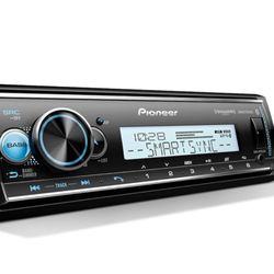 Pioneer MVH-MS512BS Marine Digital Media Receiver – Bluetooth, SiriusXM, USB, FLAC, Conformal Coating, Color Change, White Display for Outdoor, AM/FM 