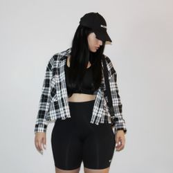 Plaid Crop Style Shirt 