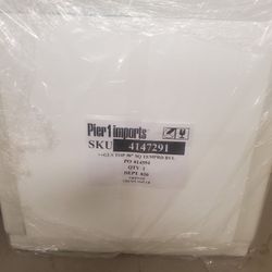 Clear Round Glass Table Top Clear 30 in  brand new