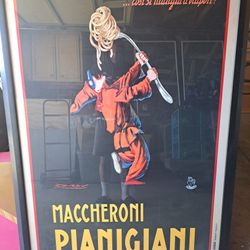 Maccheroni Pianiciani Print W/ Glass Frame