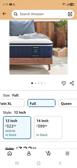 Coolvie Full Size Mattress, 12inch Hybrid Mattress, Medium Feel
Memory Foam&Individual Pocket Springs for Pressure Relief & Motion Isolation, Breathab