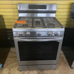 Samsung 5 Burner Gas Stove With Air Fry 30โ Wide