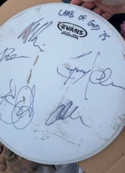 Lamb of God Signed Evans Drumhead