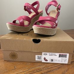 UGG Womens Wedges Pink-Size 9