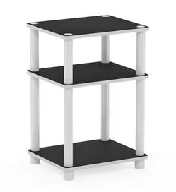 White and Espresso End Table