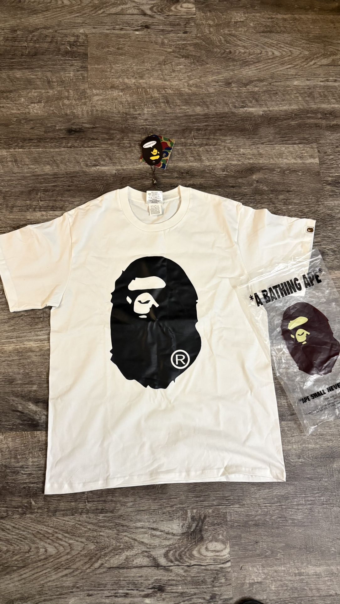 Bape Shirt, Black and White, M