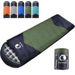 CANWAY Flannel Sleeping Bag for Adults Mens Kids Sleeping Bag