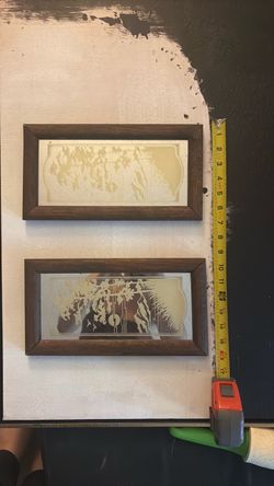 Vintage etched mirrors