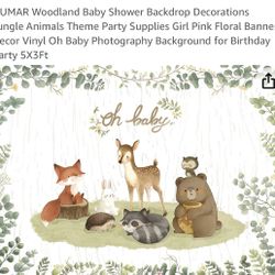 Woodland Creatures Backdrop