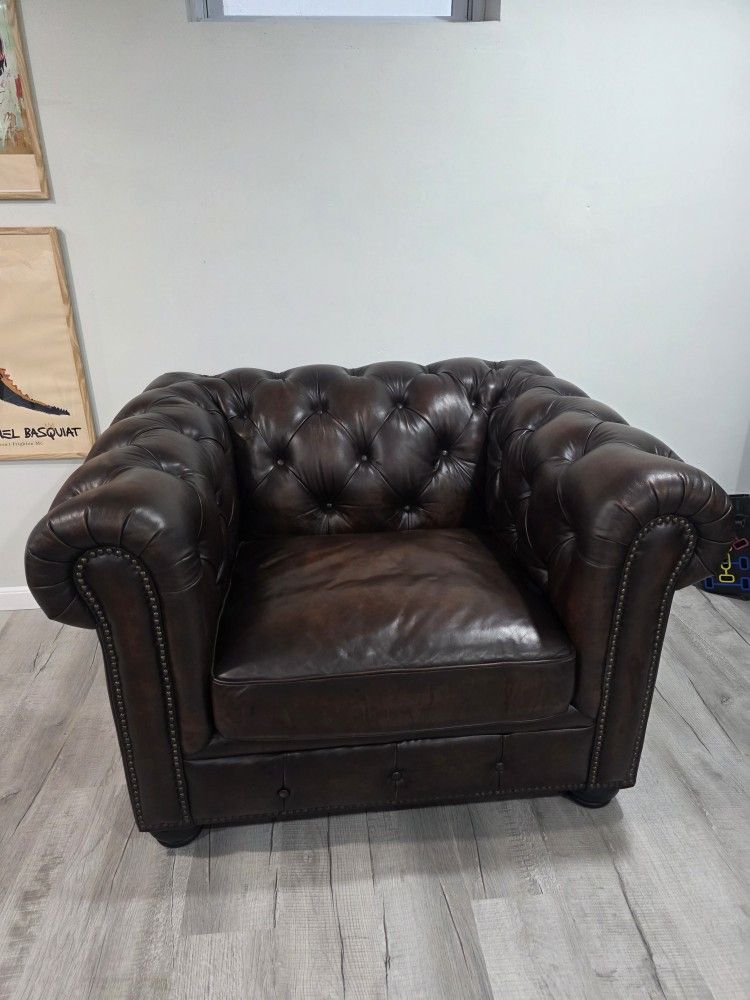 Brown Leather Armchair - Great Condition