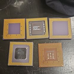 Old vintage Processors  and broken computers