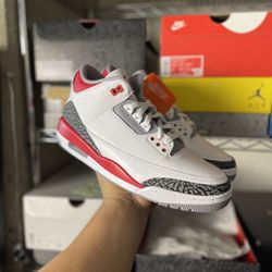 Jordan 3 “Fire Red” 2022, Size 10.5