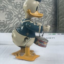 Vintage Donald Duck Drummer Wind Up Toy Japan Disney (Complete)