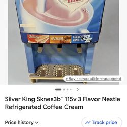 Silver, king refrigerated, coffee, cream